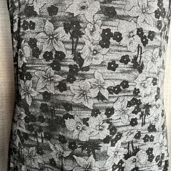 CONNECTED APPAREL BLACK & GRAY FLORAL TANK MAXI DRESS SIZE 14 - Picture 5 of 8